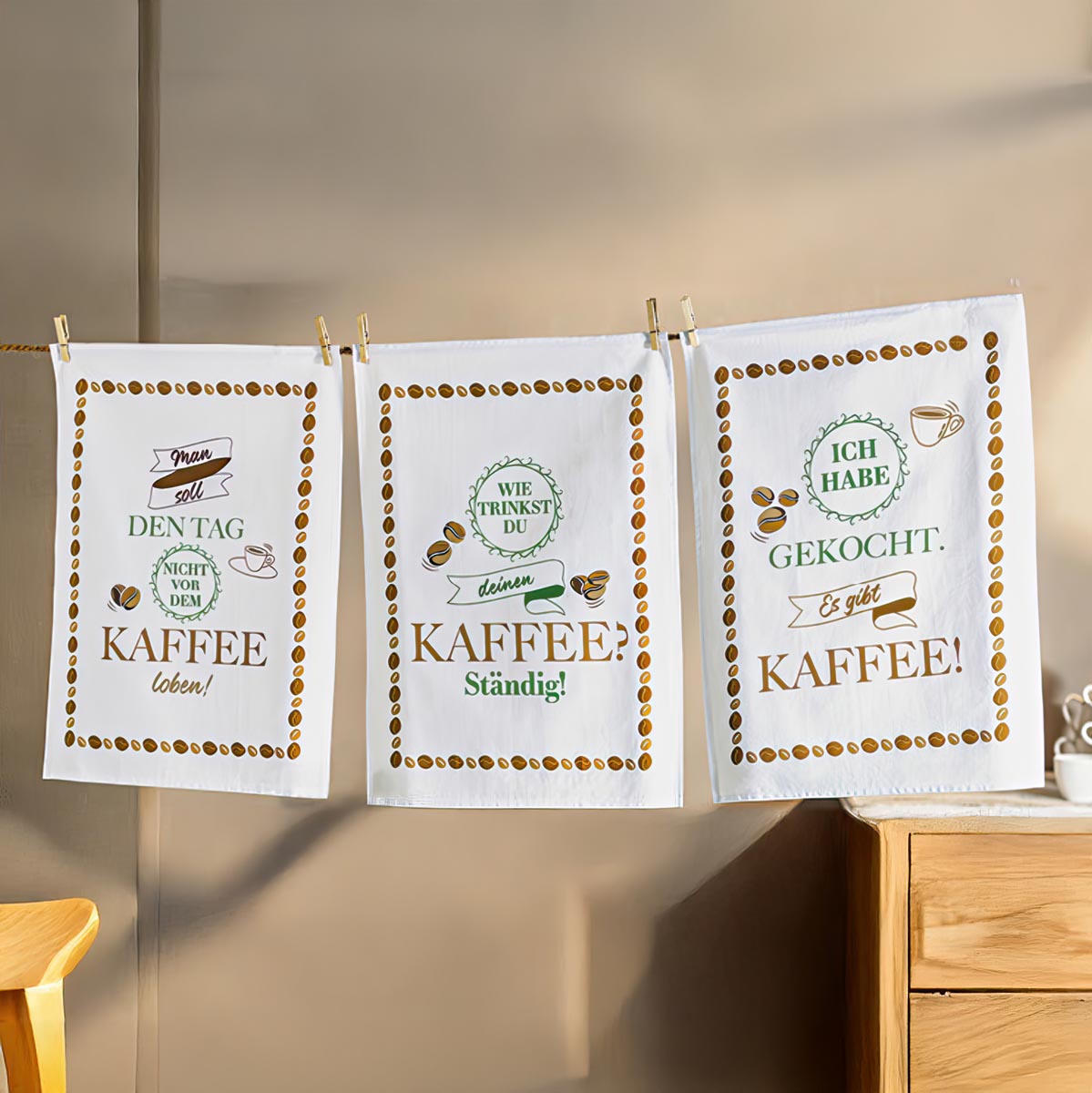 E-shop Utierky Káva, súprava 3 ks