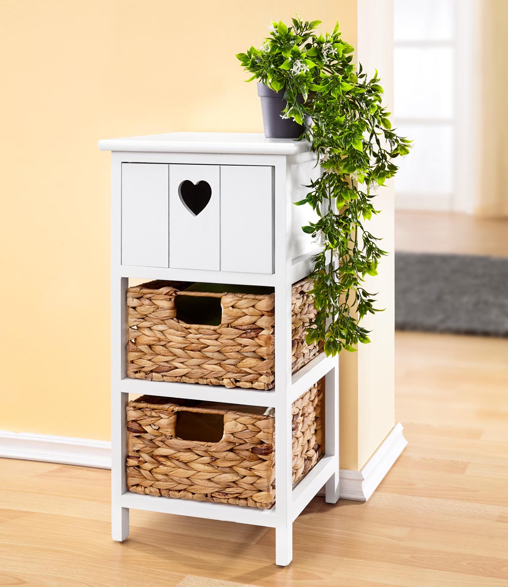 E-shop Regál Romantik so šuplíkom a dvoma košmi