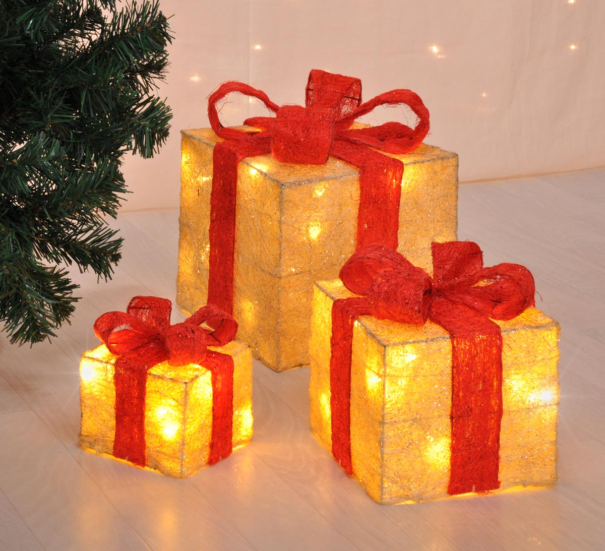 E-shop LED dekorácie Darčeky, sada 3 ks