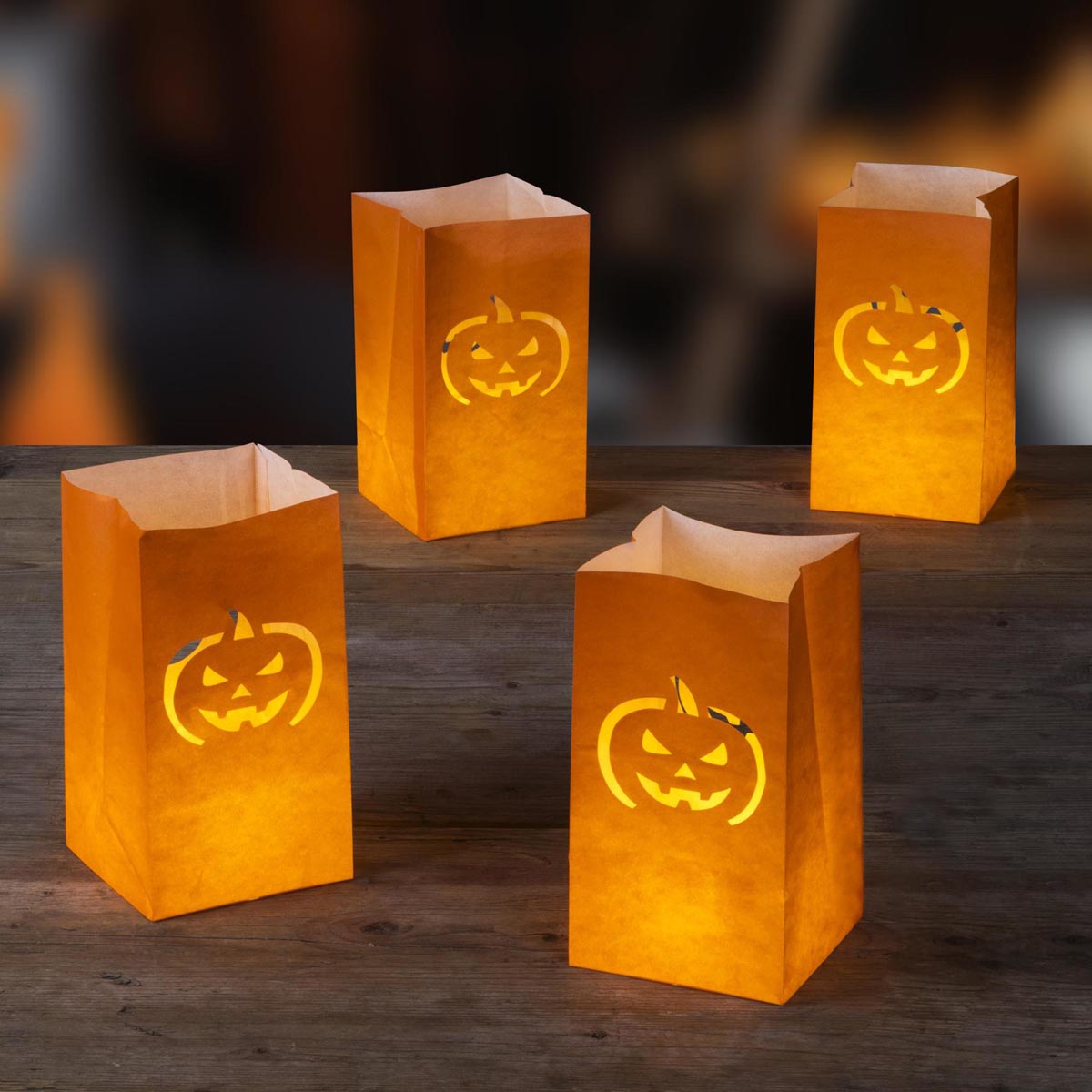 E-shop Halloweensky papierový lampáš, 4 ks