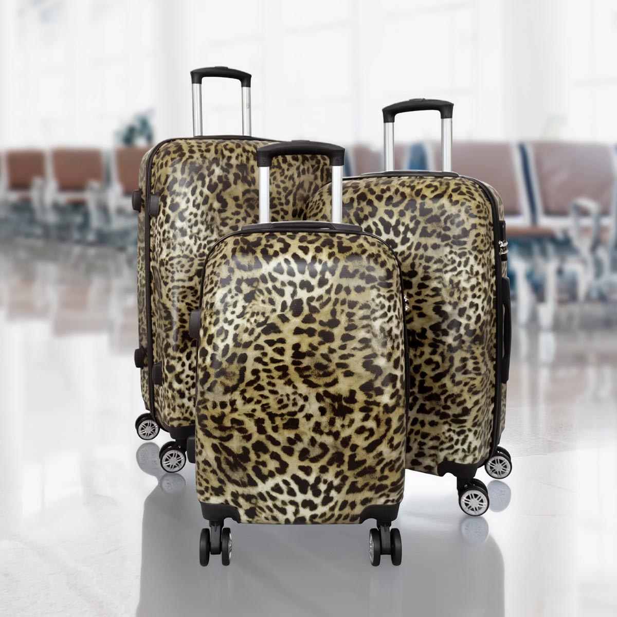E-shop Cestovné kufre Leopard, sada 3 kusov