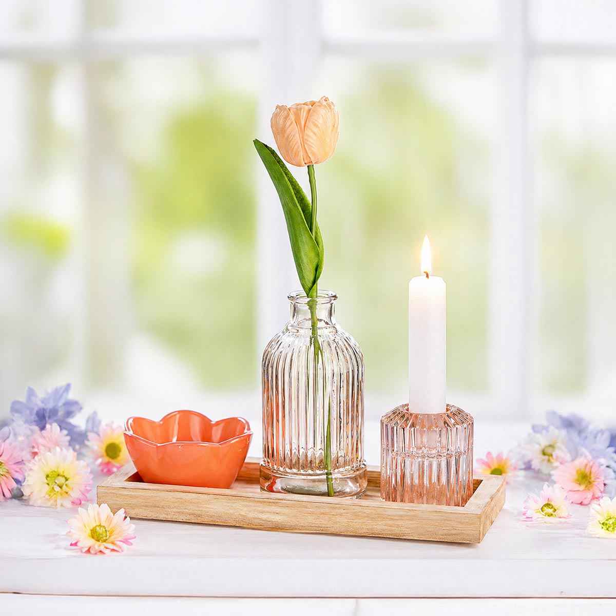 E-shop Dekoračná súprava Flower magic, 5 kusov