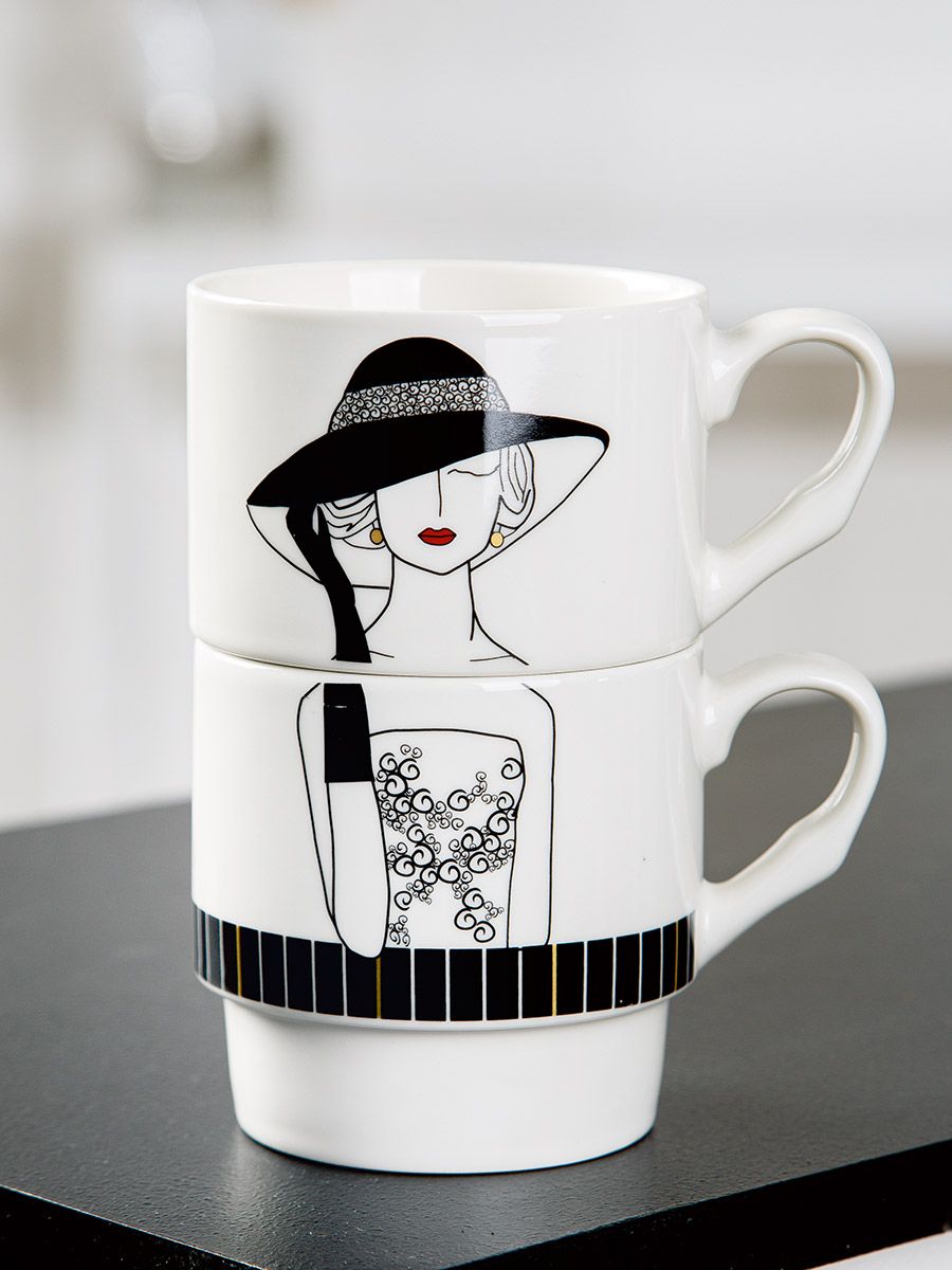 Fotografia produktu: Hrnčeky s motívom "Lady mit Hut"