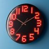 Nástenné hodiny LED s podsvietením