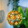 Solárna závesná dekorácia Flora, žltá
