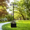 Solárna záhradná lampa s 3 svietidlami a kvetináčom