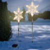 LED Záhradný zápich Snehová vločka, 2 ks