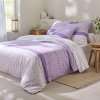Bavlnená posteľná bielizeň Constance, lila, 140 x 200 cm