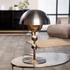 Guľová stolová lampa Metallique, strieborná