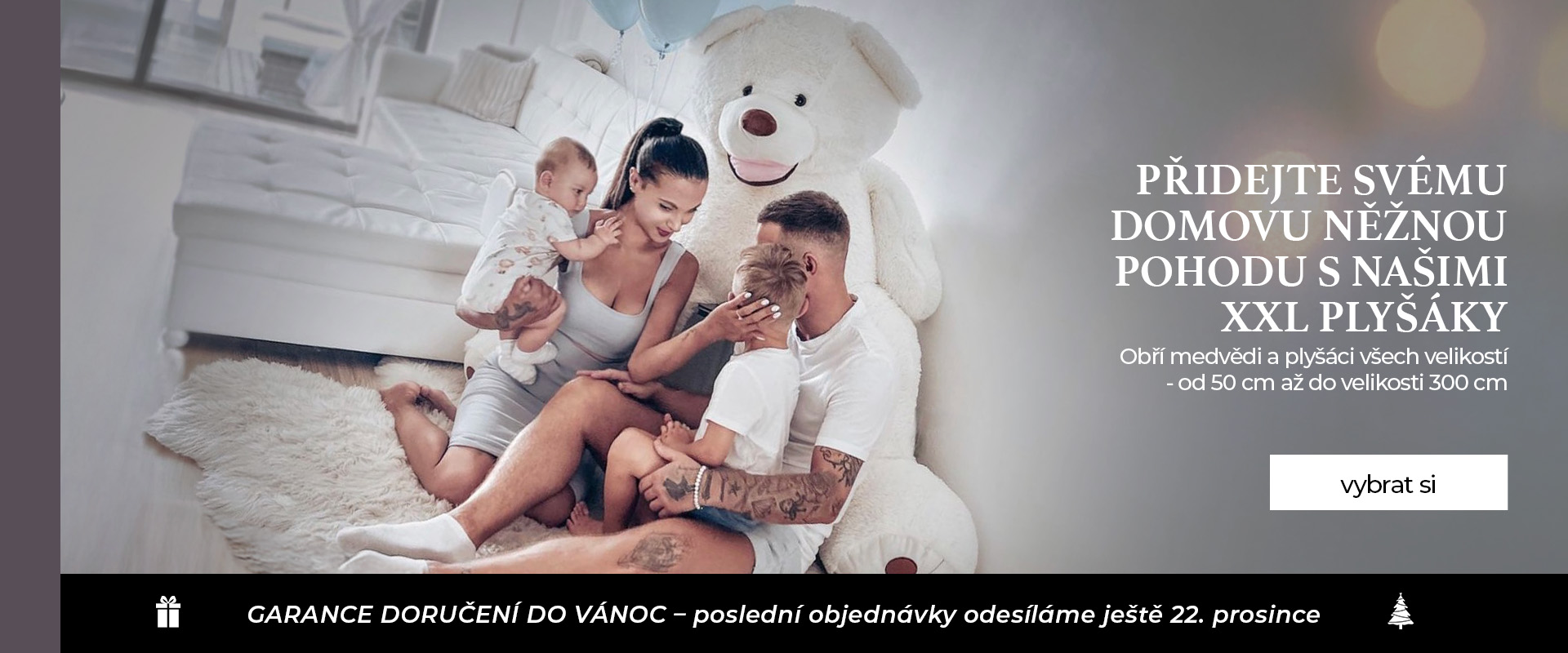 Obří medvědi a plyšáci všech velikostí  - od 50 cm až do velikosti 300 cm