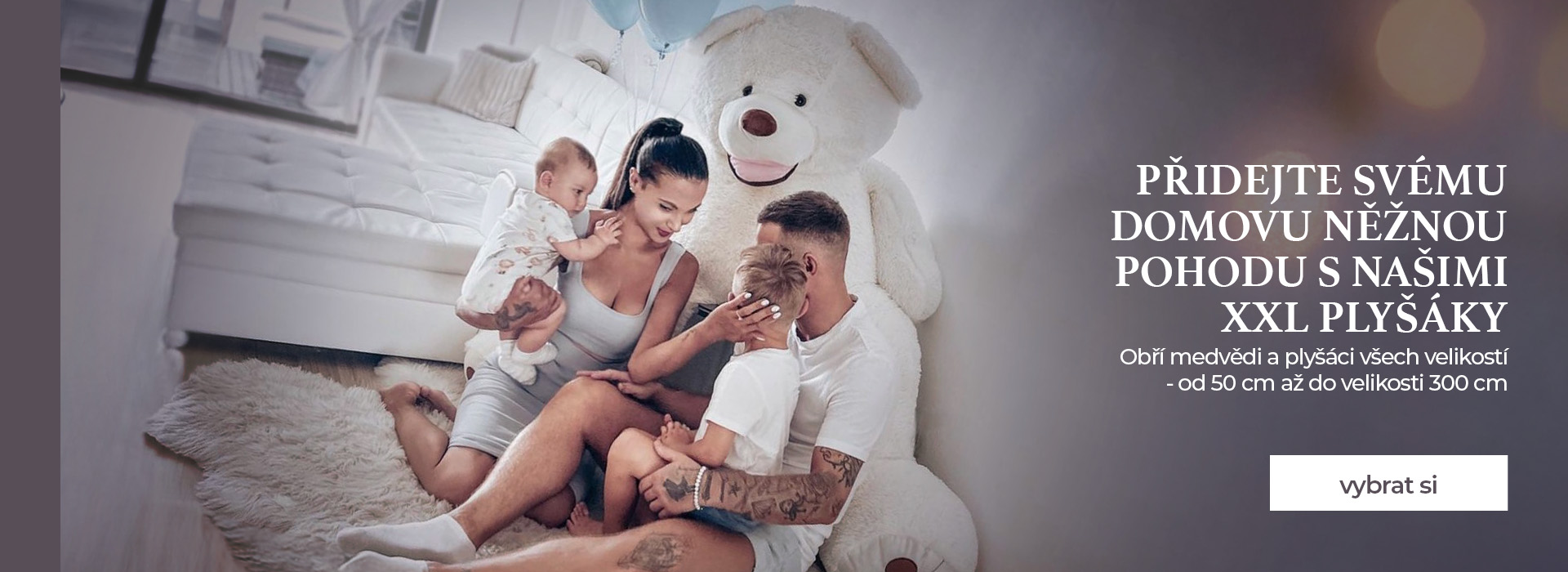 Obří medvědi a plyšáci všech velikostí  - od 50 cm až do velikosti 300 cm