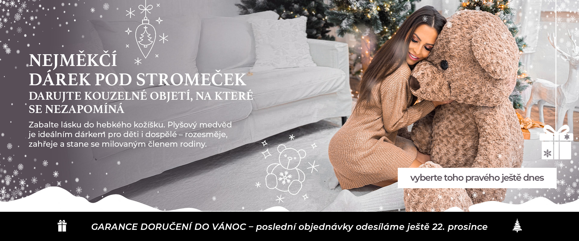 Nejměkčí dárek pod stromeček Darujte kouzelné objetí, na které se nezapomíná