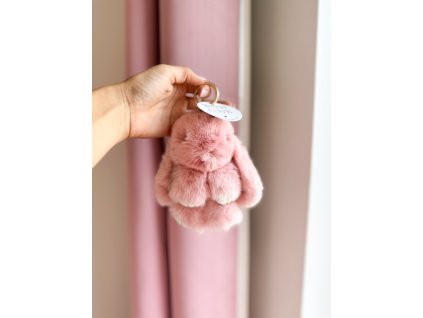 Plyšový heboučký králíček POMPOM růžový