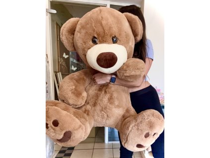 Velký plyšový medvěd LUXURY hnědý 110cm