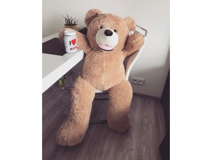 velky plysovy medved cute bezovy 130cm 2