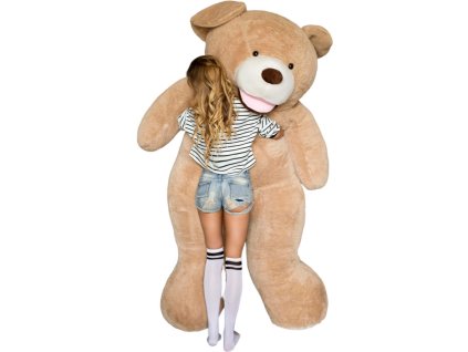 Velký plyšový medvěd CUTE BÉŽOVÝ 220 cm