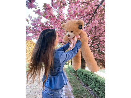 velky plysovy medved cute bezovy 90cm