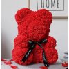Červený medvídek z růží - 40cm