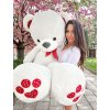Velký plyšový medvěd VALENTÝN BÍLÝ 140 cm