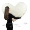 Bílé plyšové srdce 120 cm