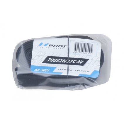 Duše PRO-T 700x28-37C (28/38-622/630) AV v PE sáčku s kartou