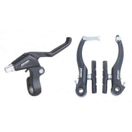 Brzdové čelisti + páky PRO-T V-brake dural EVO (Barva černá)