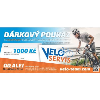 Dárkový poukaz v hodnotě 1000 Kč