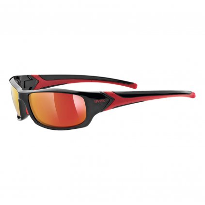 Sluneční brýle Uvex Sportstyle 211 - black red/mir red