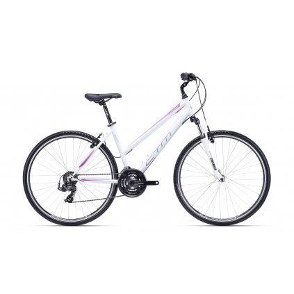 CTM JESSIE biela / fialová 2022 (Velikost rámu M (16"))