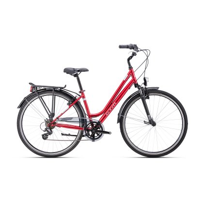 CTM FLORENCE matná burgundy / svetlomodrá 2025 (Velikost rámu 17" (430))