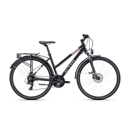 CTM MAXIMA 3.0 trek matná čierna / lesklá staroružová 2025 (Velikost rámu M (16"))