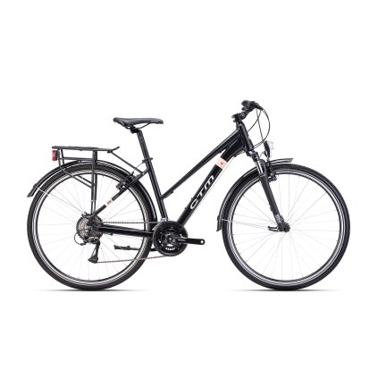 CTM BORA 1.0 trek matná čierna / pastelová oranžová 2025 (Velikost rámu M (16"))