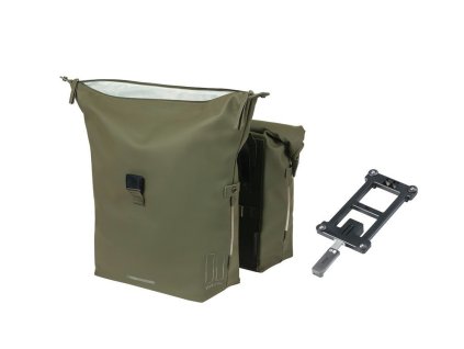 dvojita taska basil soho nordlicht mik mechove zelena 41l