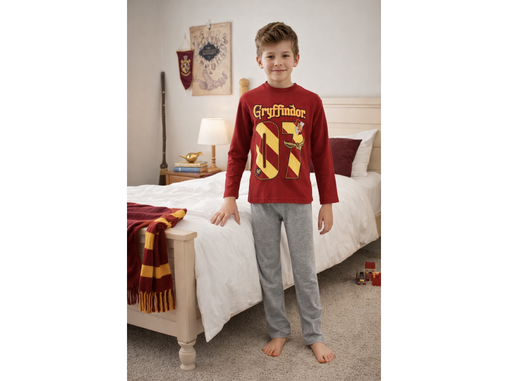 Chlapecké pyžamo HARRY POTTER červenošedé