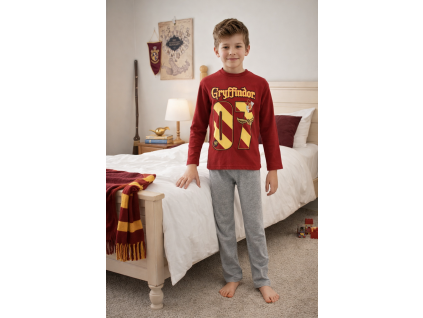 Chlapecké pyžamo HARRY POTTER červenošedé