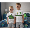 Chlapecké pyžamo MINECRAFT krátké bílo-šedé