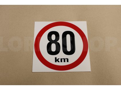 Plastová cedule 80kmh