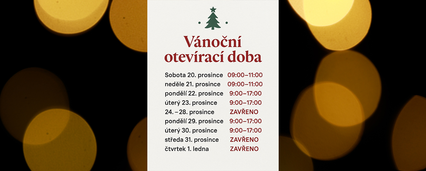 Vánoční otevírací doba 🎄