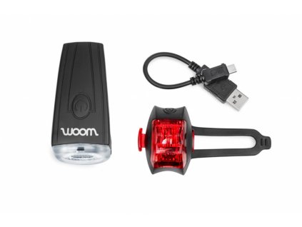 Sada světel woom Cyclope USB lights Black