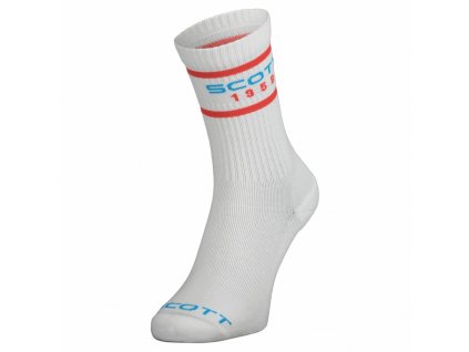 Ponožky Scott Retro Casual Crew Sock White