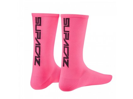 Ponožky Supacaz Straight UP Socks Neon Pink/Black