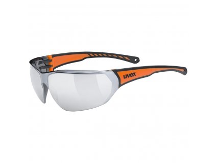 Uvex brýle Sportstyle 204 Black/Orange/Mirror Silver