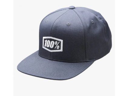 100% kšiltovka ICON Snapback Cap AJ Fit Heather Charcoal