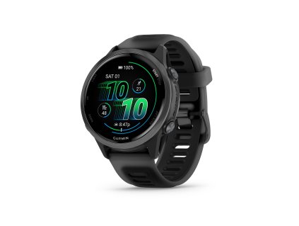 Forerunner570 42mm SlateBlack HR Front left 0008 FRx570 42mm Black Hero