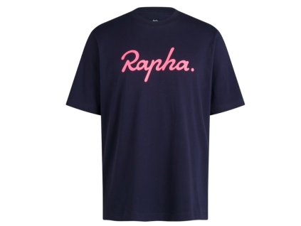 Rapha tričko LOGO Navy/Visibility Pink