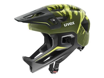 Uvex helma React JR Fullface Dark Olive Matt