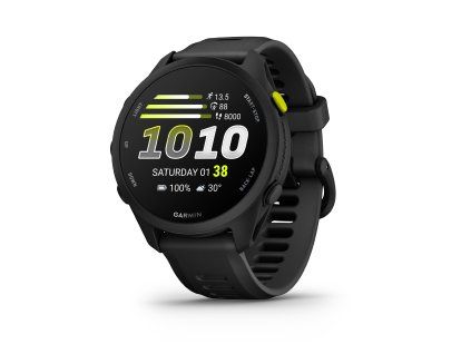 Forerunner70 HR Black Front Left 0000 Black Hero WF