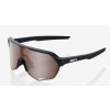 Brýle 100% S2 Soft Tact Black/Hiper Crimson Silver Mirror Lens
