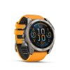 Fenix8 51 HR Titanium SparkOrange Front right 0015 fenix8 wf 47 51mm sapphire bare