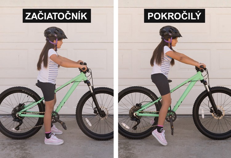 Správna pozícia dieťaťa na bicykli - porovnanie pokročilý vs začiatočník Správna pozícia dieťaťa na bicykli - porovnanie pokročilý vs začiatočník